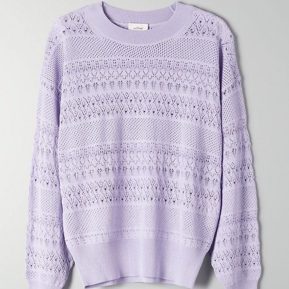 Aritzia Wilfred Livvie Sweater Soft Lilac